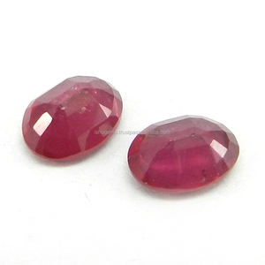 Pierre précieuse synthétique de laboratoire créée en laboratoire, de forme ovale, taille rubis, 6x8 mm, 1,60 carats, pour bijoux IG4531 - Product Image 2