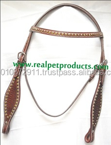 Bridon en cuir pour cheval de style western - Personnalisable - Product Image 6