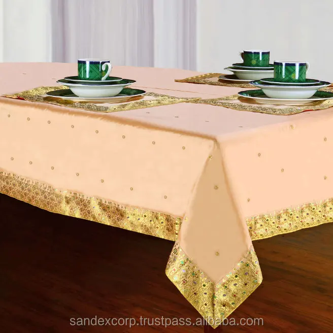 Neuzugang Tischdecke Tischläufer Baumwollmaterial Haushalt Hotel große Tischdecken mit günstigstem Preis Exporteur in Indien...