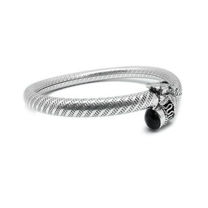 Bracelets à breloques en argent sterling 925 avec pierre ovale en onyx noir motif éléphant, style bohème, unisexe, collection chrétienne, vente chaude - Product Image 2