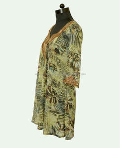 Última etérea Floral impreso Digital viscosa diseños personalizados vestido estilo indio largo Kurtis traje colección niñas fiesta - Product Image 3