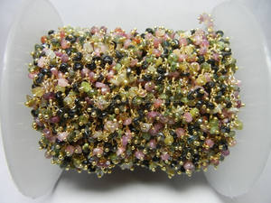 Multi-Tourmaline Gemstone Bijoux et composants Conception de chaîne pendante - Product Image 2