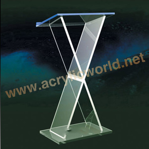 Podio acrílico grande, transparente, con base, Iglesia - Product Image 4