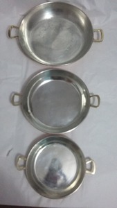 Cacerola de Cobre con Revestimiento de Peltre y Asas de Latón, Cacerola de Metal Pulido, Cobre Pulido - Product Image 4