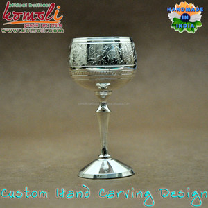 Vasos de Chupito de Metal Personalizados Plateados Hechos a Mano, Vaso de Chupito de Tequila - Product Image 3