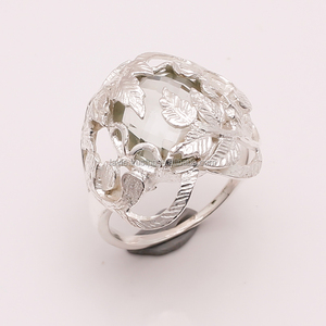 Natural Gemstone 925 Solid Sterling Silver Bezel Setting Classic <b>Ring</b> Natural <b>Green</b> <b>Amethyst</b> Handmade Custom Jewelry Exporter - Product Image 1