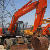 มือสองราคาถูกฮิตาชิ ZX210ล้อ Excavator20ton เกาหลีใต้ล้อขุดในสภาพที่ดีเยี่ยม