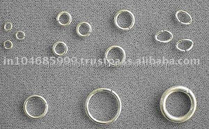 Anneau de saut à breloques en argent sterling, bracelet d'anneau de saut en argent sterling, anneau de saut en argent sterling - Product Image 1