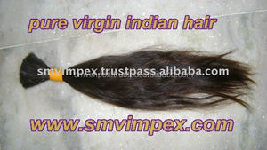 Cabello humano indio Virgen de la india, sin proceso químico, precio de fábrica, cabello remy a granel, sin henna - Product Image 3
