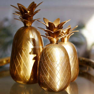 Golden Contemporary Pineapple <b>Cocktail</b> Stirrer Bar Standing Tumbler Mug Cup Bar Ware Kitchen Drinking Party Cup - Product Image 4