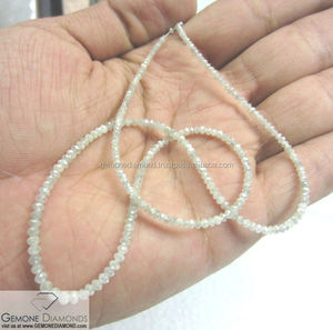 ลูกปัดเพชรเหลี่ยมเพชรพลอยสีขาวขนาด2ถึง3มม. ลูกปัดเพชรพลอยธรรมชาติสีขาว - Product Image 2