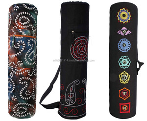 Sac de tapis de méditation de yoga du fabricant indien de haute qualité sacs de voyage avec cordon de serrage et fermeture à glissière - Product Image 3