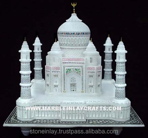 Taj Mahal en marbre blanc pour cadeau et décoration - Product Image 1