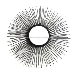 Stylish Golden Sunburst <b>Wall</b> <b>Mirror</b> Unique Decorative Accent for Living Room <b>Bedroom</b> Entryway with Radiant Modern Design - Product Image 1