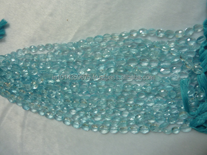 Alta calidad Natural para Topacio Azul suizo facetado Tumble Nugget cuentas redondas sueltas al por mayor para la fabricación de joyas - Product Image 4