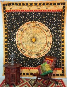 Tenture murale de tapisserie de mandala indien d'astrologie - Product Image 1