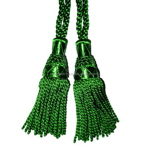 OEM Ecclesiastical Liturgical Tassels <b>Trims</b> Cords Wholesale Green Banner Flag Cord Tassel Customized Gold Silver Fringe - Product Image 2