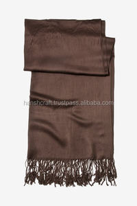 Beige 100% Viscosa Pasmina Bufanda Estilo Liso Pashmina Chal - Product Image 6