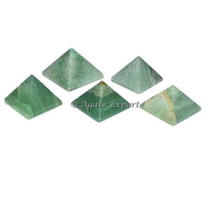Pyramide en pierre Aventurine verte naturelle, petites chapelet, améthyste - Product Image 1