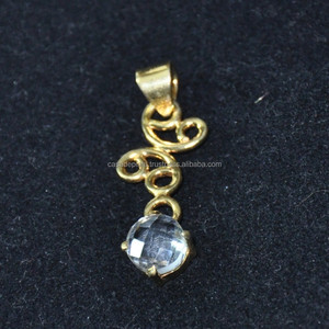 Forme ronde cristal Quartz pierre précieuse 925 pendentif en argent Sterling bijoux faits à la main pendentif à la mode pour cadeau de mariage ou fêtes - Product Image 2