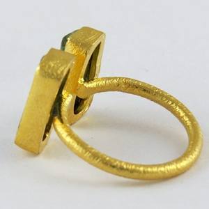 Pierre brute Kyanite & préhnite!! Bague en argent Sterling 925 plaqué or - Product Image 5