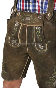 Pantalones cortos de cuero de alta calidad para hombre, ropa de tendencia bávaro, Trachten, Lederhosen, se vende como juego de dos - Product Image 4