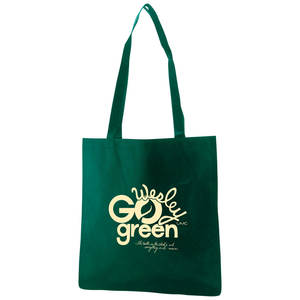 Bolsa de mano no tejida estándar inventariada e impresa en EE. UU.: cuenta con asas reforzadas de 28 "y viene con su logotipo. - Product Image 1