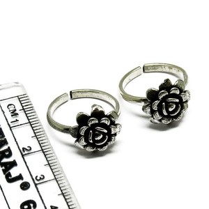 Anillos de Plata de Ley Oxidada Shri Ashapura Jewels Silver Rush, Anillos de Dedo Planos de Plata de Ley, Estilo Bohemia Único, Forma de Corazón para Parejas, Unisex para Mujer - Product Image 5