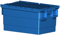 Caisse de rangement en plastique 54 litres, grande, empilable, solide, conteneurs en plastique durables