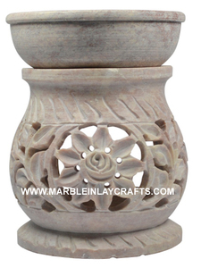 Quemador de Aceite Aromático de Piedra de Jabón con Fragancia Natural Ligera y Hermosa, Diseño de Tallado a Mano, Artículo de Decoración para el Hogar - Product Image 4