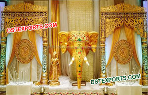 Modern Exclusive Wedding Stage Set Beautiful Wedding Elegant Panels Stage Unique Wedding Fiber Panels Stage Set Australia - Product Image 3