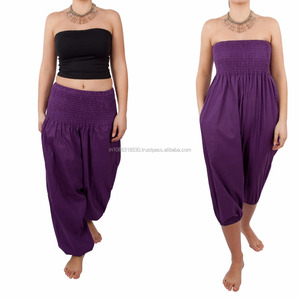 Pantalones de estilo Hippie indio para hombre y mujer, pantalones holgados de Aladdín, de color sólido, estilo Harem Ali baba, ropa Afghani Unisex, venta al por mayor - Product Image 2