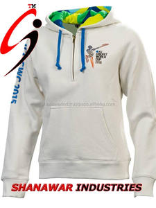 Sudaderas con capucha de lana de algodón con media cremallera de Pakistán Sudadera con capucha de algodón 100% con cremallera de cuarto para patrón estampado de invierno - Product Image 5