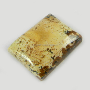 Jaspe à image naturelle 3.20 gms, Cabochon rectangulaire, pour bijoux, 15x19mm, IG0724, haute qualité - Product Image 1