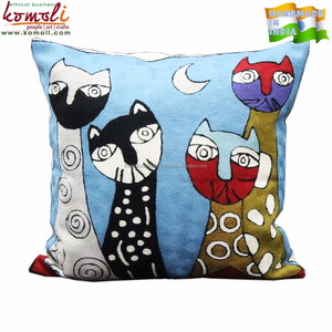 Housse de coussin épaisse, nouvelle famille de quatre chats, décoration de la maison picasso, 50x50 - Product Image 2