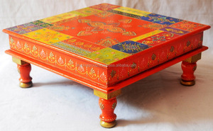 Bajot de madera indio hecho a mano, de alta calidad, añade un atractivo único a la decoración de tu sala de estar - Product Image 4