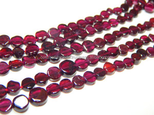 Natural Superb Quality <b>Red</b> Rhodolite Garnet Smooth Coin <b>Beads</b> 5-8mm Strand Gemstone <b>Beads</b> Handmade Jewelry Making Wholesale - Product Image 4