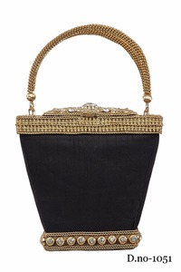 Vif fait à la main 1049 métal pochette sacs de soirée pour dames or argent perlé pierre travail mariée sac à main épaule chaîne sangle rabat - Product Image 6