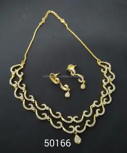 ค้าส่งของ CZ อเมริกันเพชรเครื่องประดับสำหรับผู้หญิงแฟชั่น CZ ที่มีคุณภาพสูงผู้ส่งออกเครื่องประดับในอินเดีย-50166 - Product Image 1