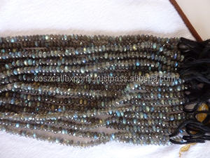 Labradorite à facettes en forme de rondelle pierres de guérison brins de perles pour la fabrication de bijoux perles de pierres précieuses - Product Image 5