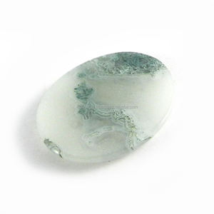 Cabujón de ágata musgo de piedras preciosas naturales sueltas de corte ovalado de 20x26mm de la mejor calidad 3,95 Gms IG1524 - Product Image 2