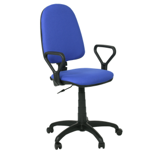 กลางกลับ Ergonomic โต๊ะคอมพิวเตอร์สำนักงานผ้าหมุนเก้าอี้ทำงาน PP ฐาน Carmen PRESTIGE สีเทาสีดำสีฟ้าแกรไฟต์ - Product Image 2