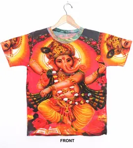 众神与甘尼萨神圣印度印度教印度耶和华神t恤迷幻男女皆宜穿嬉皮士Dj艺术t恤衬衫M/L / Xl