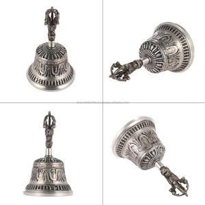 Pirinç tibet çan budist Dripu çan Dorje Vajra Dharma nesneleri tibet budist meditasyon Bells ve Dorje hint antika - Product Image 3