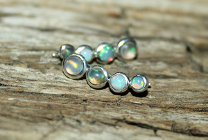 Pendiente de piedras preciosas de ópalo etíope de Plata de Ley 925 auténtica hecha a mano para mujer regalo del Día de San Valentín para proponer - Product Image 5