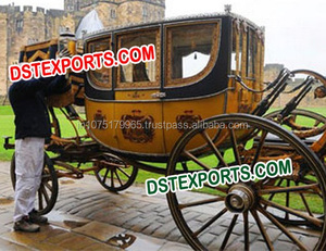 Horse Drawn Wedding Antique <b>Wooden</b> Buggy Four <b>Wheel</b> Lightweight Customized Size Carriage Sale - Product Image 2