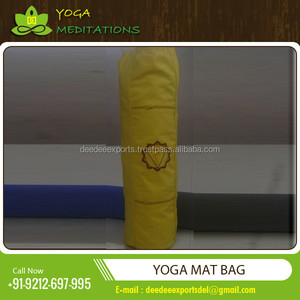 Impresionante bolsa de Yoga de algodón azul de alta calidad bordado de Chakra Etiqueta Privada de gama alta ISO14001 certificado India tendencia personalizada - Product Image 2