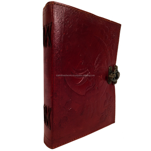 Diario de cuero genuino hecho a mano Hada en la Luna diarios cuaderno y libro de bocetos o diario páginas blancas en blanco para regalarlo a él o a ella - Product Image 3