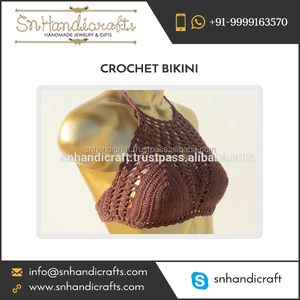 Bikini de Ganchillo de Alta Calidad Estilo Halter para Mujer, Hecho a Mano - Product Image 1
