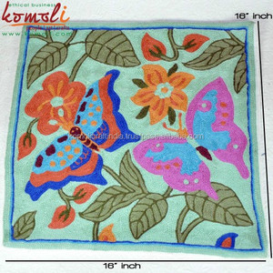 ผีเสื้อในสวนมือเย็บปักถักร้อยการออกแบบปกเบาะ - Product Image 5